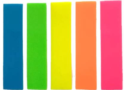 shopy Rectangle Shape Index Flag Bright Colors Page Index Stickers Self Sticky Notes 125 Sheets Regular, 5 Colors