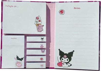 R H lifestyle Sticky Notes Set Kuromi Sticky Note Pastel Memo Pad Book Cute Self Stick Post It 560 Sheets Book, 4 Colors
