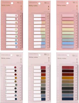 Levin Sticky Notes Index Tabs Index Label Text Highlighter Strips 1200 Sheets Transparent Morandi sticky note, 60 Colors