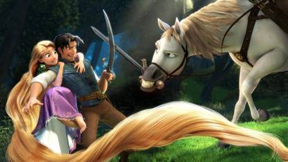 Poster Tangled Rapunzel Images Flynn Large Poster sl-9151 (Large Print, 36x24 Inches, Banner Media, Multicolor) Fine Art Print