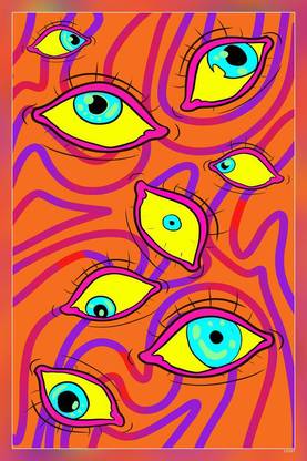 Trippy Aesthetic Matte Finish Poster P-15337 Paper Print