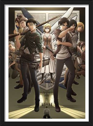 Attack on Titan Season 3 Framed Poster | Attack on Titans Framed Poster | Anime Paper Print