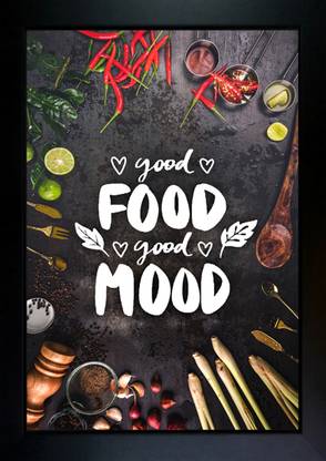 Food Quotes | Photo Frames for Kitchen | Kitchen Decoration Frames | Kitchen Quotes Wall Frames | Food Quotes Frame | Food Frames for Kitchen Wall Decor Photographic Paper