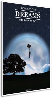 Poster for Room and Office-Motivational Poster for Room-Build Your Dreams Paper Print