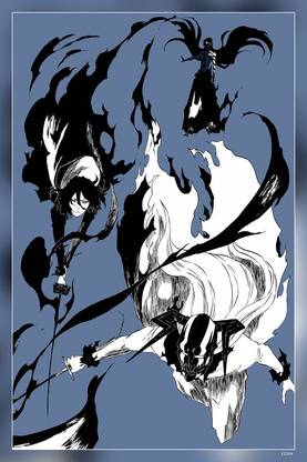 Ichigo Anime Bankai Bleach Kurosaki Manga Tensa Zangetsu Vasto Lorde Matte Finish Poster P-12104 Paper Print