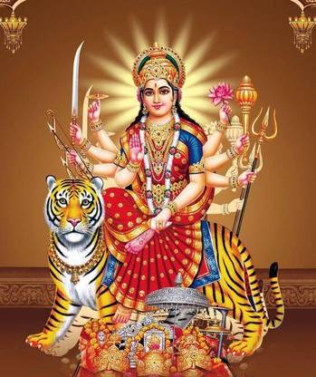 Durga Maa Pic Matte Finish Wall Poster Paper Print