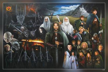 Gollum The Lord Of The Rings Aragorn Frodo Baggins Sauron Matte Finish Poster Paper Print