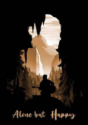 Alone Wallposter | Alone but happy wallposter Photographic Paper