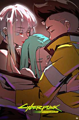 Cyberpunk Edgerunners David, Lucy and Rebecca Poster 12 x 18 inch 300 GSM Paper Print