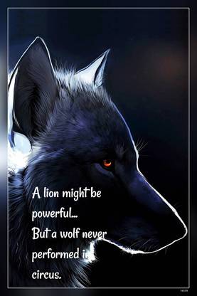 Quote Wolf Matte Finish Poster Paper Print
