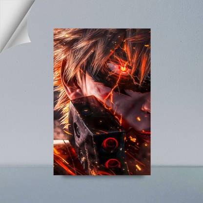 VIRGIN ARTS | KATSUKI BAKUGOU REALISTIC | DIGITAL ART | MY HERO ACADEMIA | 300 GSM A4 FRAMED POSTER FOR WALL Photographic Paper
