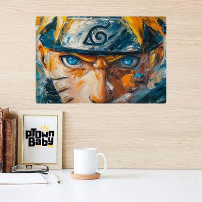Naruto Face Closeup | Oil Painting Style Metal Poster 3D Poster