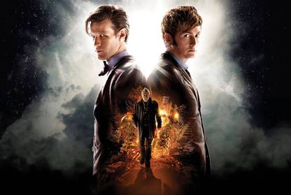 Poster Tv Show Doctor Who Time Lord Ten Eleven Matt Smith David Tennant John Hurt Bbc sl1390 (Wall Poster, 13x19 Inches, Matte, Multicolor) Fine Art Print