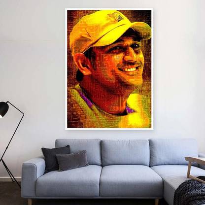 Mahendra singh Dhoni Big Jumbo Poster Fine Art Print