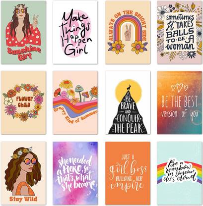 Women Empowerment Wall Posters Set Home Office Decor Set of 12 - A4 Size Paper Print