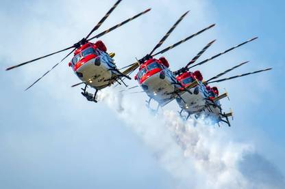 Wall Art Poster - Sarang_3 - Indian Airforce, Glossy Photo Paper - Stickerless - 11 x 17 Inches Poster for Home Office Decoration Photographic Paper