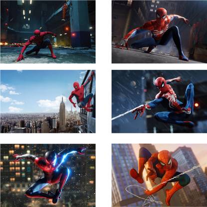 Spiderman Gaming Poster | Spiderman Video Game Wall Art Decor | Landscape | Paper Print