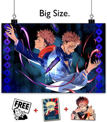 Jujutsu Kaisen Yuji And Sukuna Finger Poster | Yuji And Sukuna Finger | Jujutsu Kaisen Yuji Itadori With Sukuna Finger Poster Paper Print