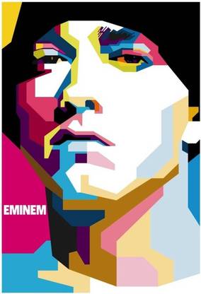 Poster Eminem sl-9719 (Large Poster, 36x24 Inch, Banner Media Print, Multicolor) Fine Art Print