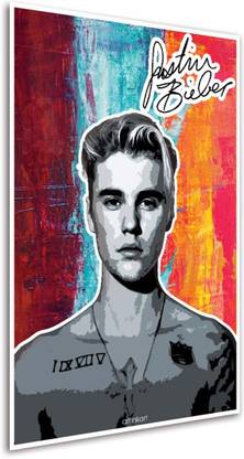 Poster-Justin Bieber Music Posters Funky for Door Room Home Office Paper Print