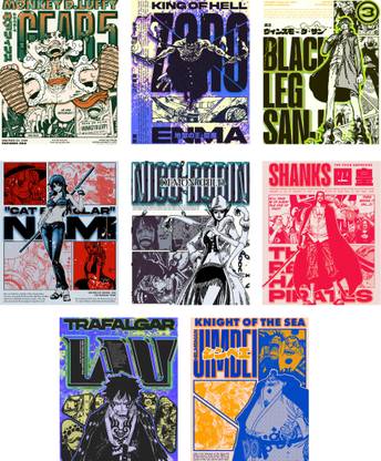 One piece poster - One piece merch - One piece wanted posters in Vintage look- One piece stickers for wall - Luffy gear 5 poster - Sanji, Nami, Roronoa Zoro poster - One piece posters for wall Photographic Paper