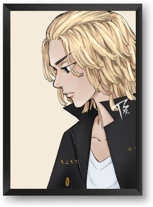 ANIME POSTER FRAME | TOKYO REVENGERS (MIKEY) - Black Wall Poster Framed For Home And Office , Photographic Paper