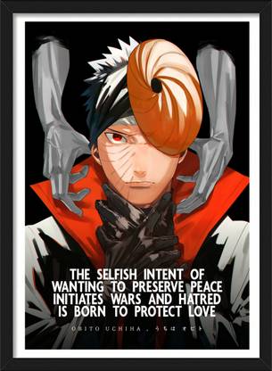 Uchiha Obito | Naruto Framed posters | Anime Frames Paper Print