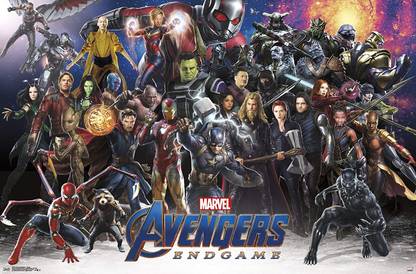 new avengers end the game wall poster Fine Art Print