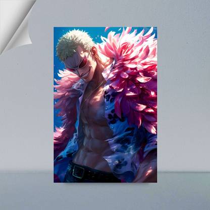 VIRGIN ART | DONQUIXOTE DOFLAMINGO | ONE PEICE | ANIME | 300 GSM A4 FRAMED POSTER FOR WALL Photographic Paper