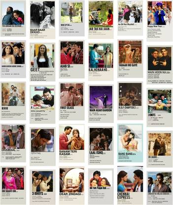 bollywood song and movie poster card se of 30 [4x6 size] Photographic Paper