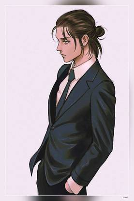 Eren Yeager Attack On Titan Eren Yeager Fanart Matte Finish Poster P-12667 Paper Print