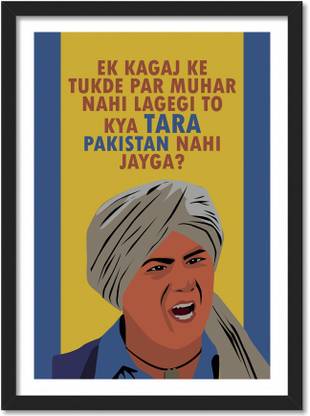 Gadar Ek Prem Katha Movie Framed Poster With Acrylic Sheet For Room & Office Paper Print