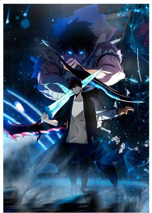 Sung Jin Woo Poster | Pack of Two | Dual Daggers | Solo Leveling Anime Poster | Wall Decor Poster | 350GSM Premium Matte Paper (A4_(29.7 x 21cm), Sung Jin-woo) Fine Art Print