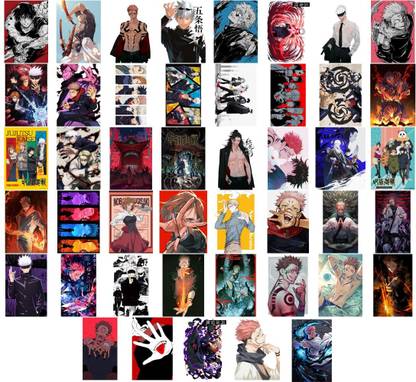 Jujutsu Kaisen Poster - Anime Poster Jujutsu Kaisen Manga - 45 Anime Wall Stickers Images 4x6 Inch -Anime Merchandise Unique Anime Posters For Wall Of Satoru Gojo,Geto Suguru,Itachi,Sukuna (45) Photographic Paper