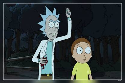 Rick And Morty Rick Sanchez Morty Smith Matte Finish Poster P-14697 Paper Print