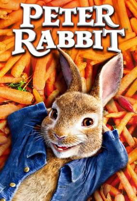 Poster Peter Rabbit Wallpaper Photo (Large Print, 36x24 Inches, Banner Media, Multicolor) Fine Art Print