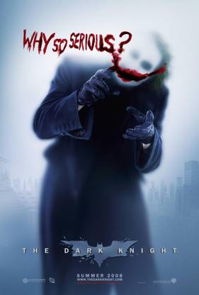 Batman -Dark Knight Joker Why so serious POSTER LARGE Print on 36x24 INCHES Fine Art Print