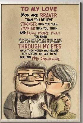 Poster For husband Say I love you you are my everything in my life to me you are the world I love you with all my heart Paper Print