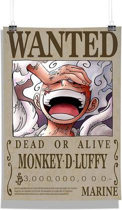 One Piece Monkey D. Luffy Gear 5 Bounty Poster Paper Print