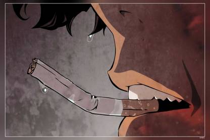 Cowboy Bebop Spike Spiegel Cigarettes Anime Matte Finish Poster Paper Print