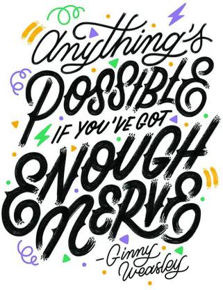 Harry Potter Ginny Weasley Motivational Inspirational Quote Wall Poster A3 Size Photographic Paper