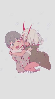 Darling In The Franxx Zero Two Hiro Poster 12 X 18 Inch Multicolor) Paper Print