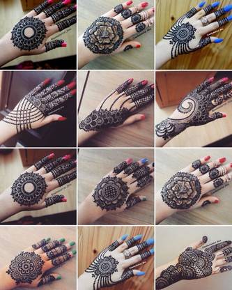 beauty parlour Mehendi Designs Wall Poster|| Set of 5 ||Poster for Shop (12X18)Inch Rolled 3D Poster