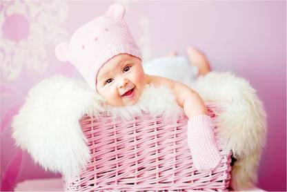 Cute Baby Wall Poster for Pregnant Women and Home Decor (Portrait 12x18 Inches, 300 gsm thick paper with gloss lamination) Photographic Paper
