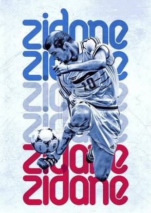 Poster Zinedine Zidane sl-18621 (Large Poster, 36x24 Inches, Banner Media) Fine Art Print