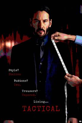 John Wick Suit Poster 18 x 12 inch 300 GSM Paper Print