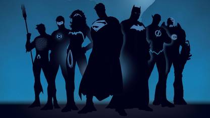 Poster Superheroes Comics Justice League Aquaman Green Lantern Wonder Woman Superman Batman Flash sl-7518 (Large Print, 36x24, Banner Media, Multicolor) Fine Art Print
