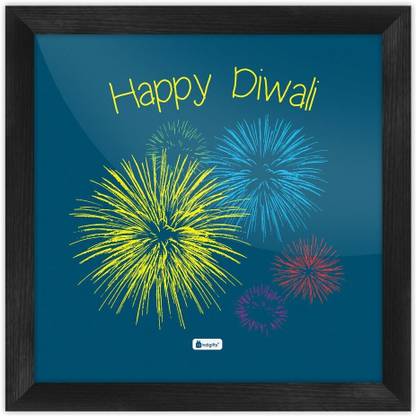 Diwali Gift Items, Gifts For Family And Friends, Deepavali Decoration, Wall Frames for Home Décor_S-PSFSWBK01SQ06-DIW16096 Paper Print