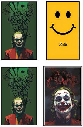 'Cartoon Posters' (Pack of 4) for Room & Office Paper Print