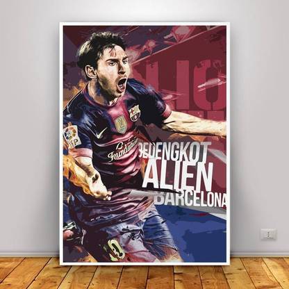 Lionel Messi Digital Print Rolled Paper Poster Paper Print